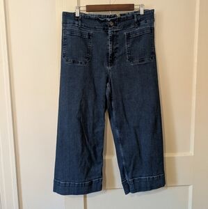 Maeve 18W The Collette Crop High Rise Wide Leg Jeans